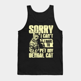 Funny Bengal Cat Lover Gift Tank Top